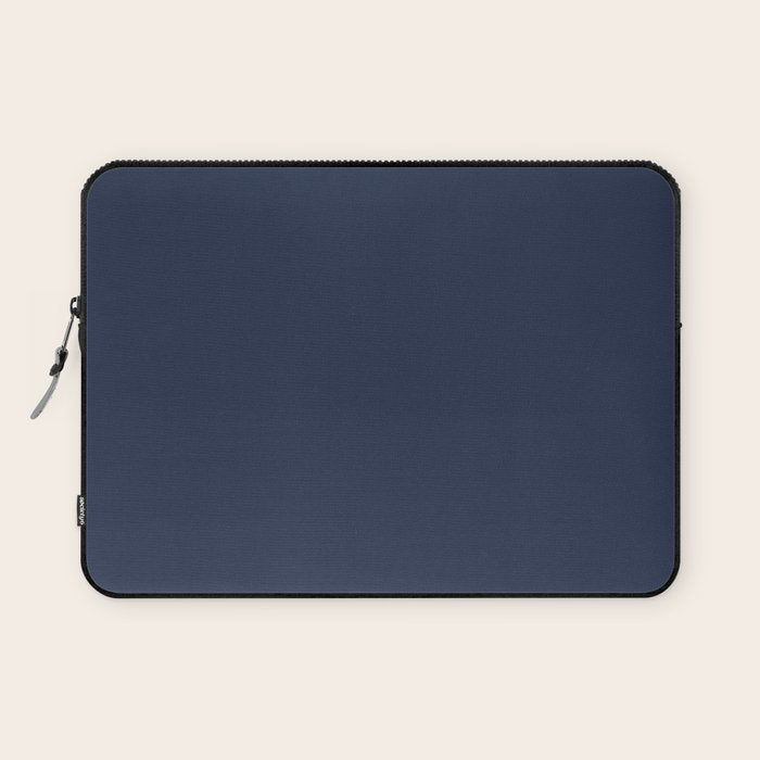 INDIGO BLUE Deep Navy solid color Laptop Sleeve Gallery Image 1