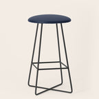 INDIGO BLUE Deep Navy solid color Stool Gallery Image 1