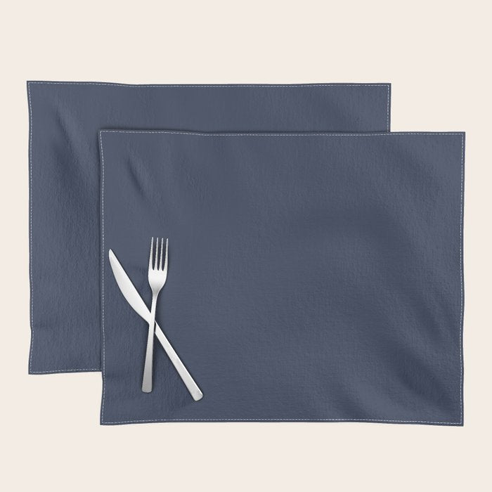 INDIGO BLUE Deep Navy solid color Placemat Gallery Image 1
