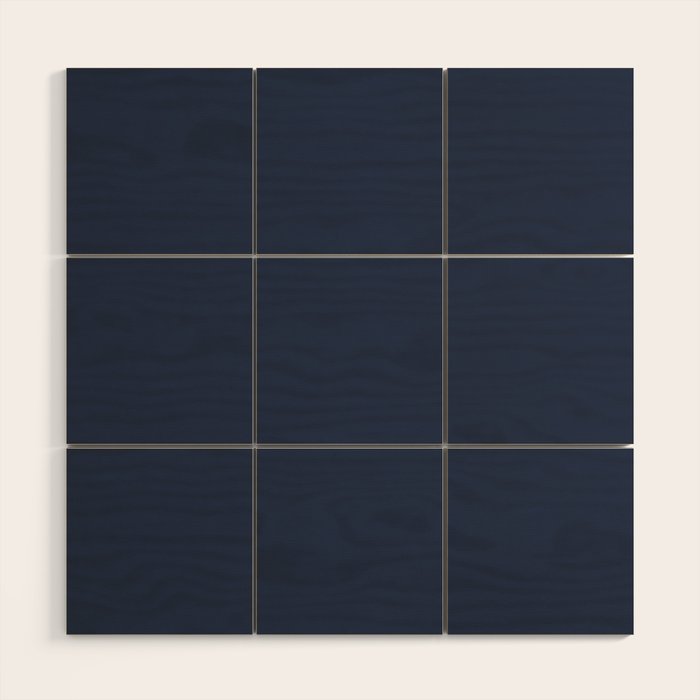 INDIGO BLUE Deep Navy solid color Wood Wall Art Gallery Image 1