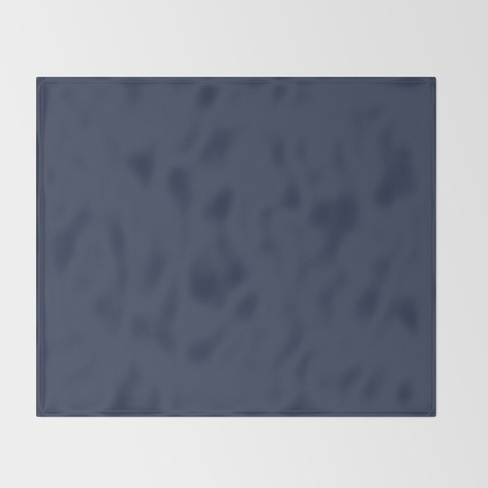 INDIGO BLUE Deep Navy solid color Throw Blanket Gallery Image 2