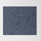 INDIGO BLUE Deep Navy solid color Throw Blanket Gallery Image 2