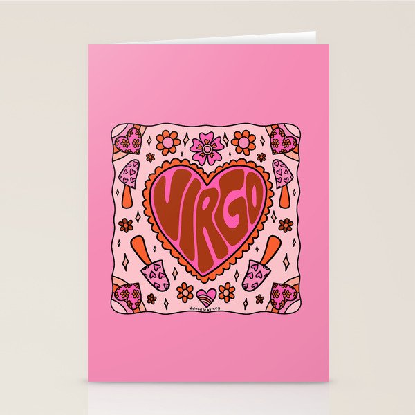 Virgo Heart Stationery Card Gallery Image 1