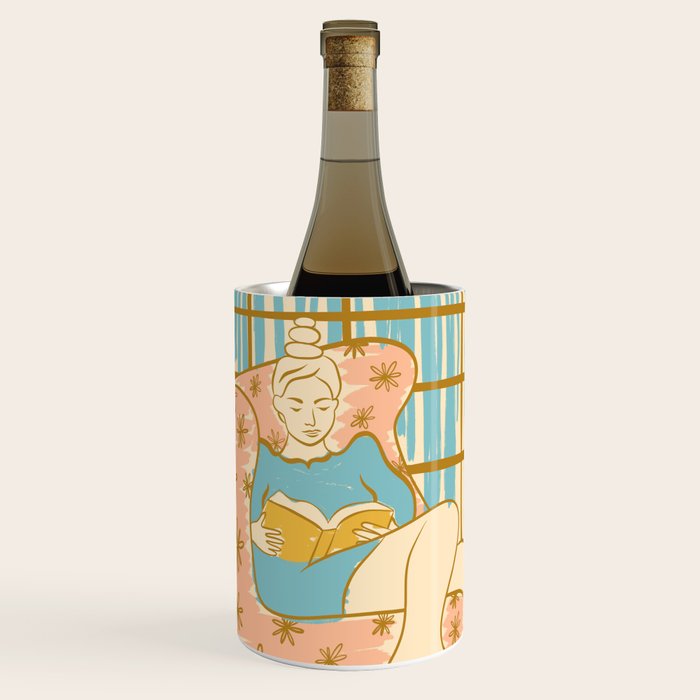 Portrait of a Woman Reading - Quiet Time 1 Wine Chiller Gallery Image 3