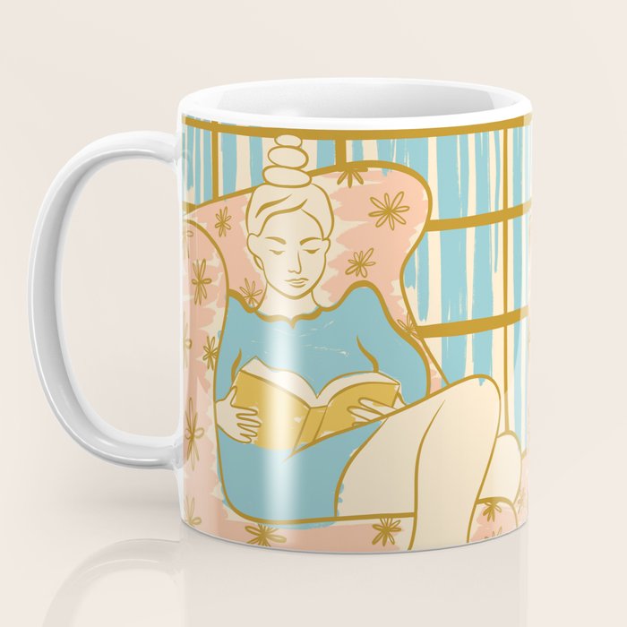 Portrait of a Woman Reading - Quiet Time 1 Coffee Mug Gallery Image 3