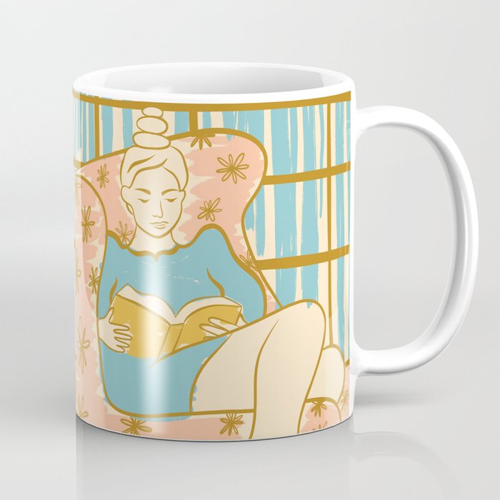 Portrait of a Woman Reading - Quiet Time 1 Coffee Mug Gallery Image 1