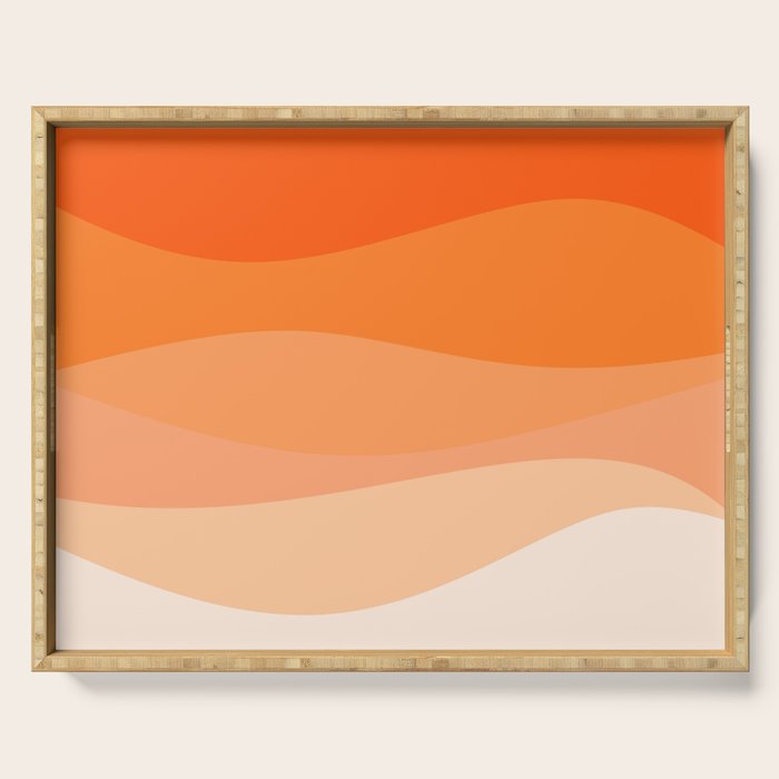 Creamsicle Dream - Abstract Serving Tray Gallery Image 1
