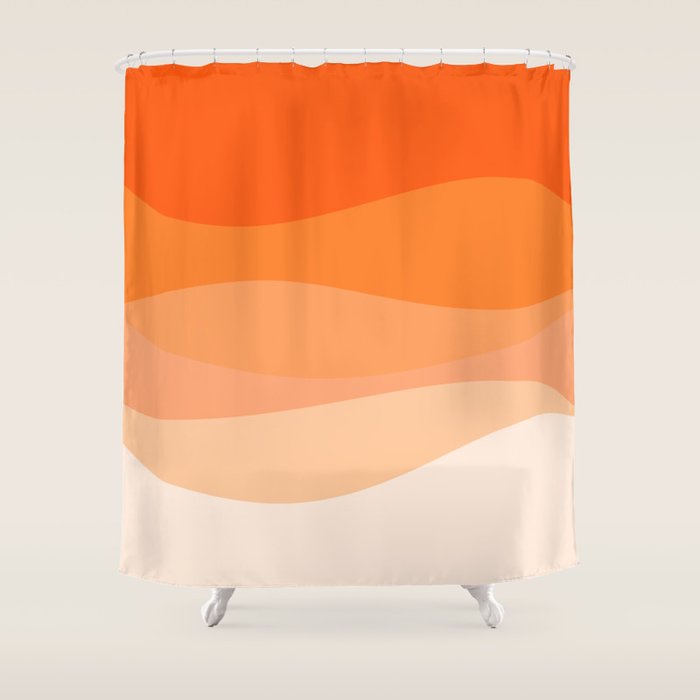 Creamsicle Dream - Abstract Shower Curtain Gallery Image 1