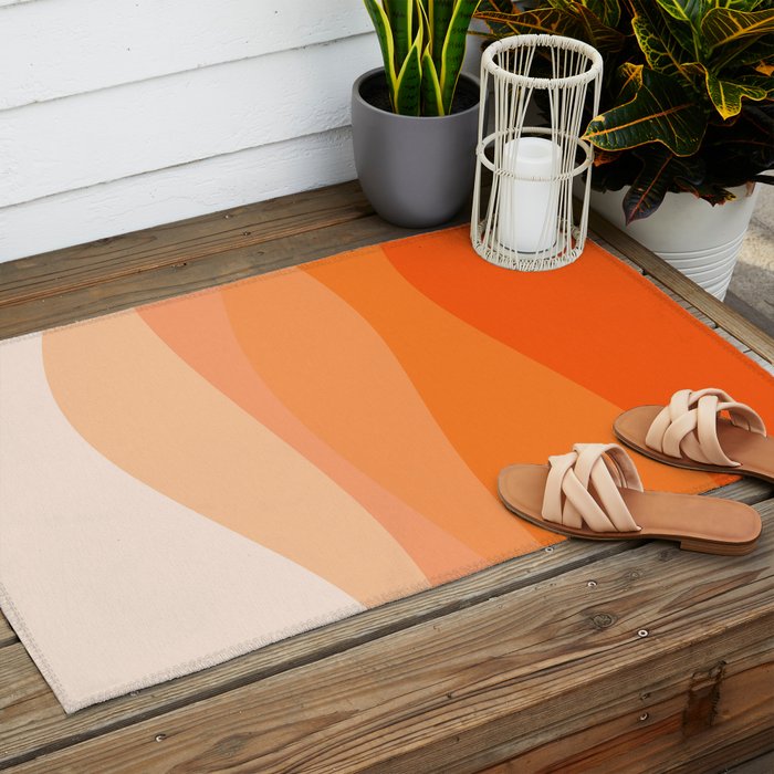 Creamsicle Dream - Abstract Outdoor Rug Gallery Image 2