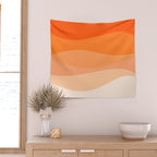 Creamsicle Dream - Abstract Wall Tapestry Gallery Image 2