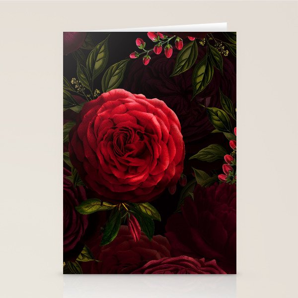 Vintage & Shabby Chic - Vintage & Shabby Chic - Mystical Night Roses Stationery Card Gallery Image 2
