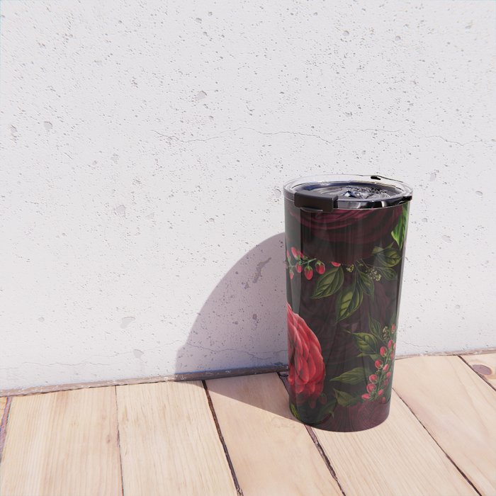 Vintage & Shabby Chic - Vintage & Shabby Chic - Mystical Night Roses Travel Mug Gallery Image 4