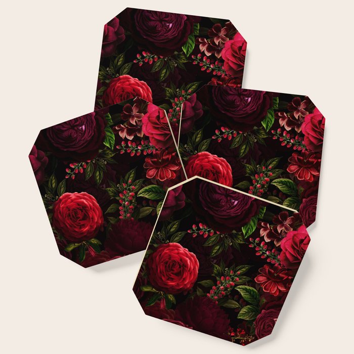Vintage & Shabby Chic - Vintage & Shabby Chic - Mystical Night Roses Coaster Gallery Image 1