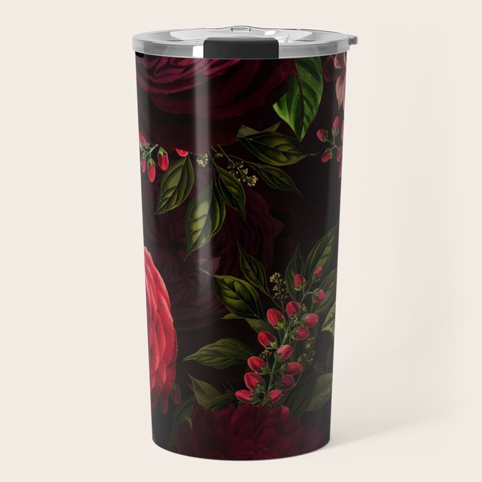 Vintage & Shabby Chic - Vintage & Shabby Chic - Mystical Night Roses Travel Mug Gallery Image 1
