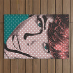 Pop Art Girl  Outdoor Rug Gallery Image 1