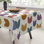 Spring Tulips VIII Multicolor Mid Century Flowers Tablecloth Gallery Image 3