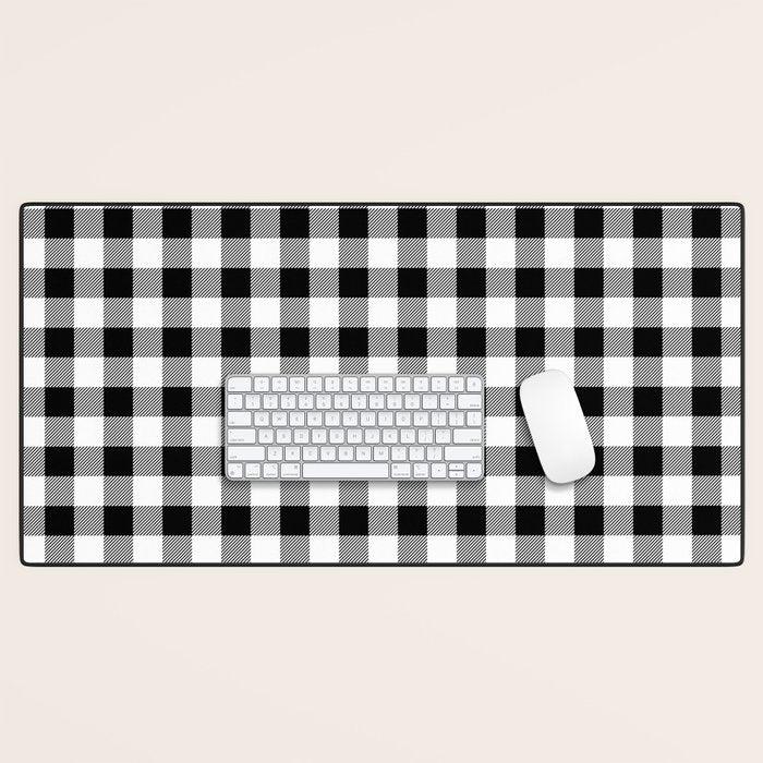 Black and White Buffalo Check Desk Mat Gallery Image 1