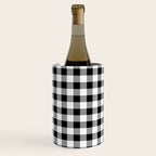 Black and White Buffalo Check Wine Chiller Gallery Image 2