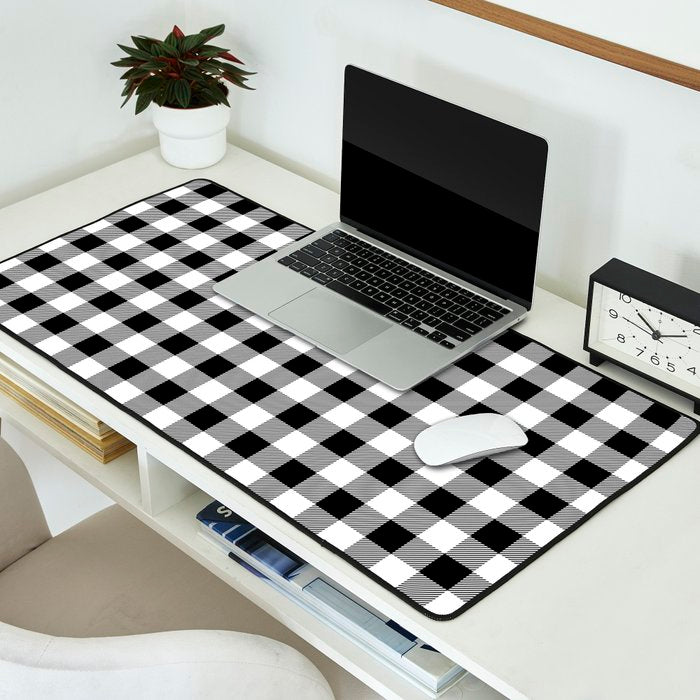 Black and White Buffalo Check Desk Mat Gallery Image 2