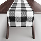Black and White Buffalo Check Table Runner Gallery Image 1