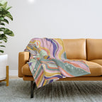 Retro marble #1 Throw Blanket Gallery Image 1