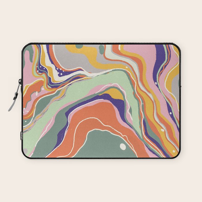 Retro marble #1 Laptop Sleeve Gallery Image 1
