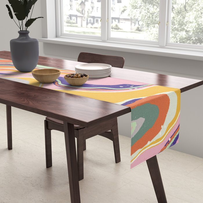 Retro marble #1 Table Runner Gallery Image 2