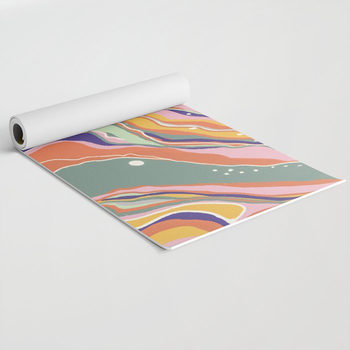 Retro marble #1 Yoga Mat Gallery Image 2