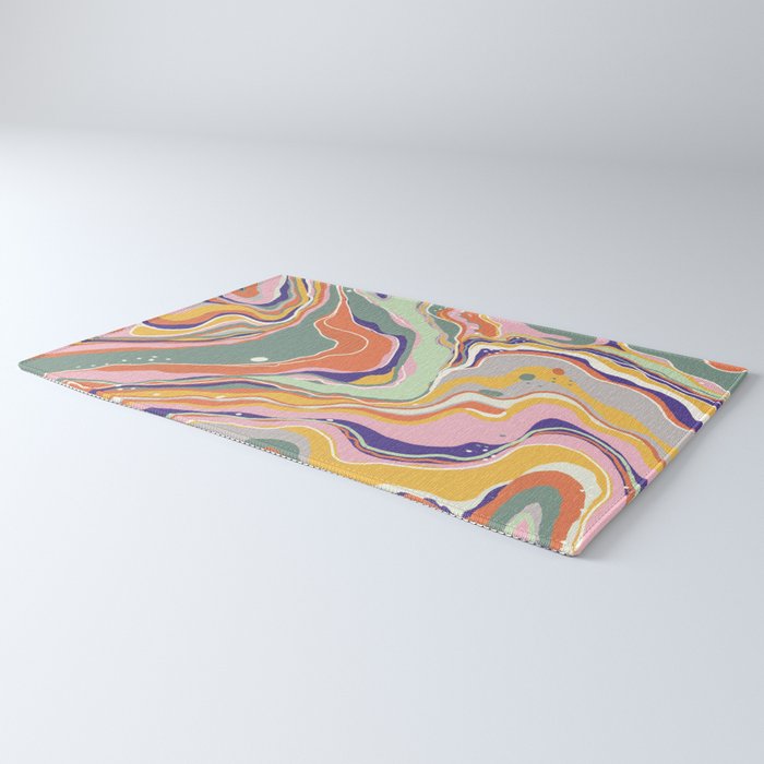 Retro marble #1 Rug Gallery Image 3