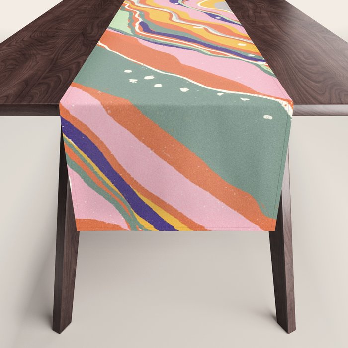 Retro marble #1 Table Runner Gallery Image 1