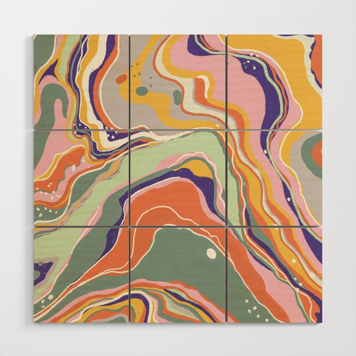 Retro marble #1 Wood Wall Art Gallery Image 1