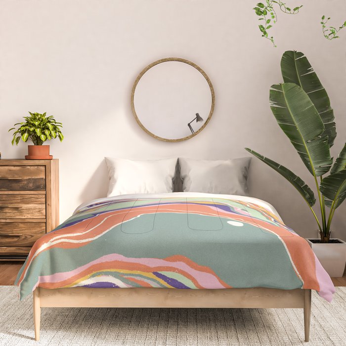 Retro marble #1 Comforter Gallery Image 3
