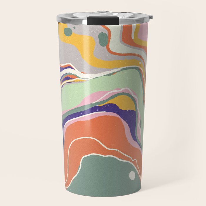 Retro marble #1 Travel Mug Gallery Image 1