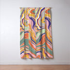 Retro marble #1 Window Curtain Gallery Image 3