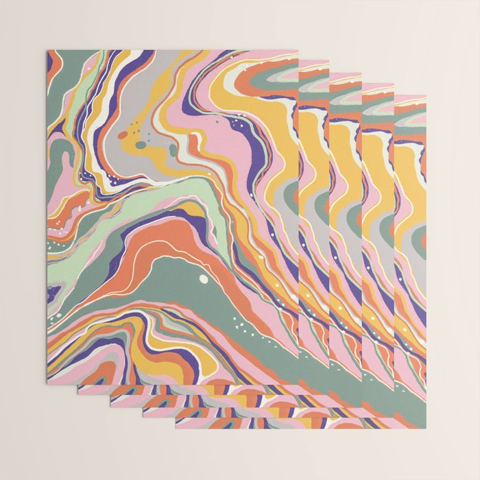 Retro marble #1 Wrapping Paper Gallery Image 3