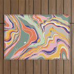 Retro marble #1 Outdoor Rug Gallery Image 1