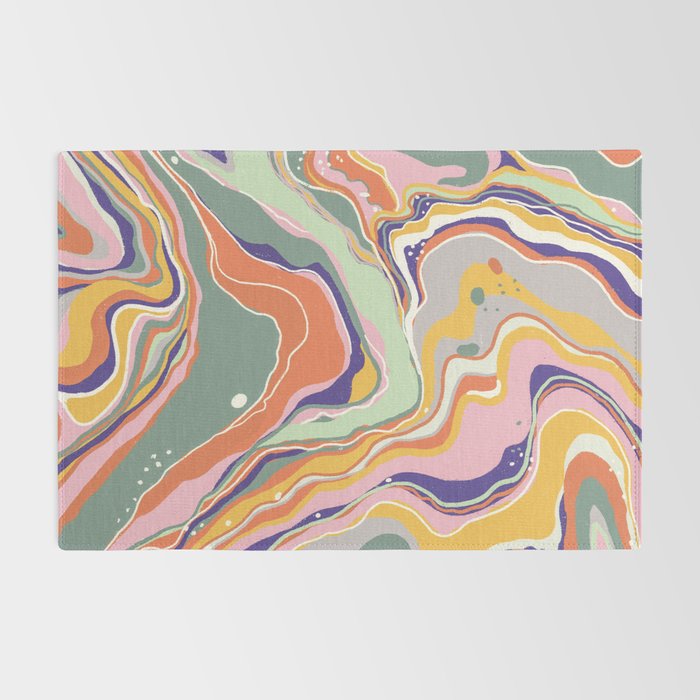 Retro marble #1 Rug Gallery Image 2
