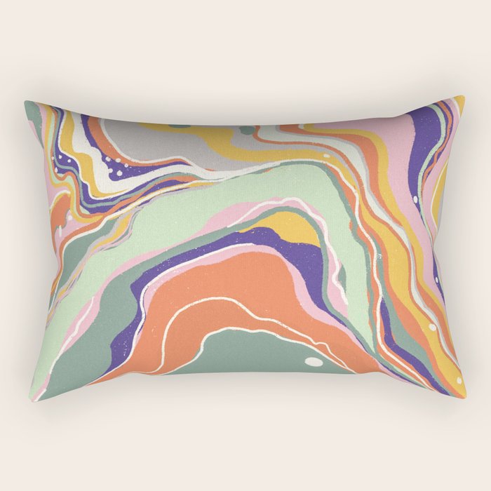 Retro marble #1 Rectangular Pillow Gallery Image 1