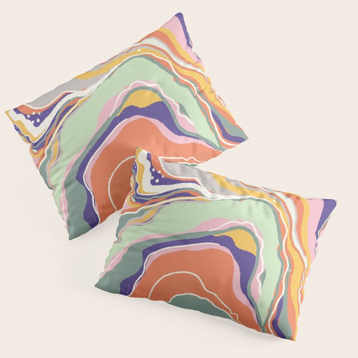 Retro marble #1 Pillow Sham Gallery Image 3