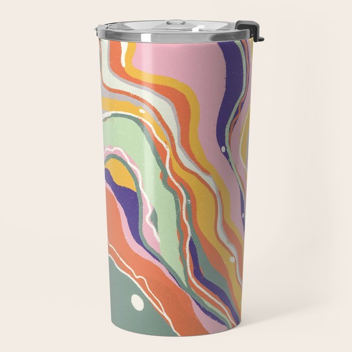 Retro marble #1 Travel Mug Gallery Image 2