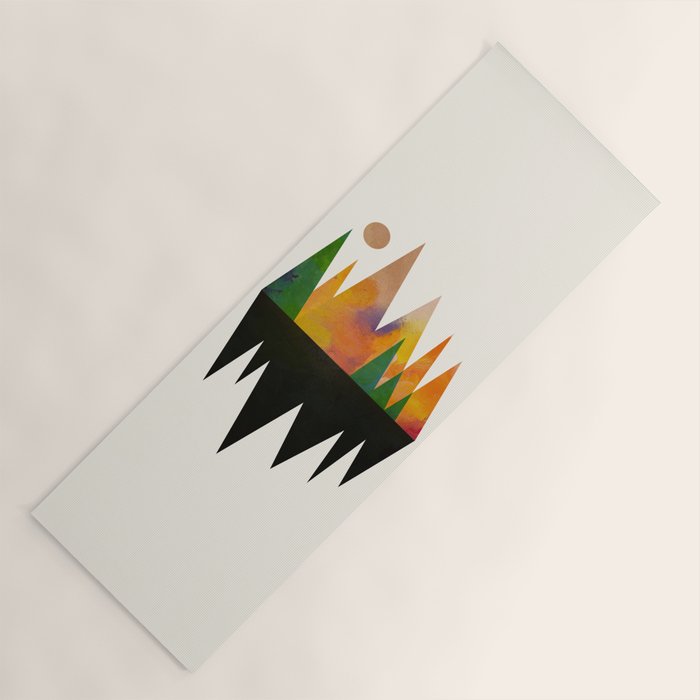 Abstract Mountains Yoga Mat Gallery Image 1