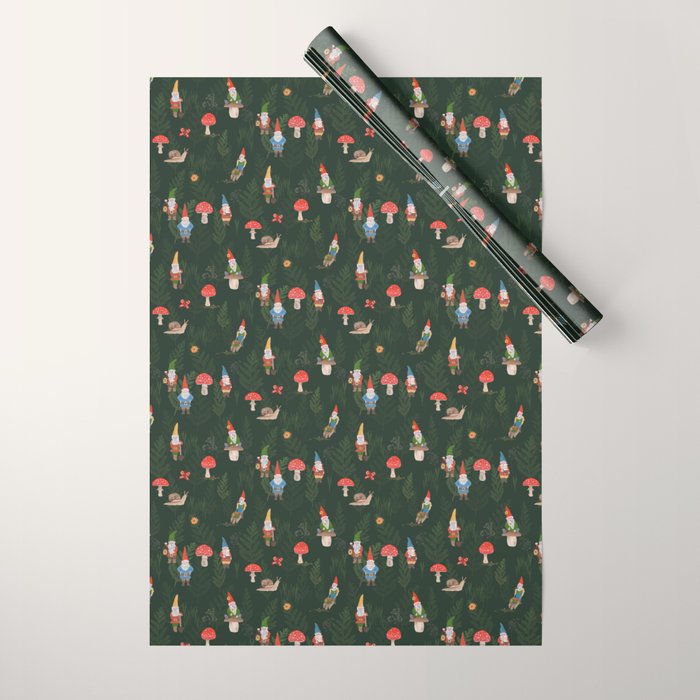 Woodland Gnomes Wrapping Paper Gallery Image 1