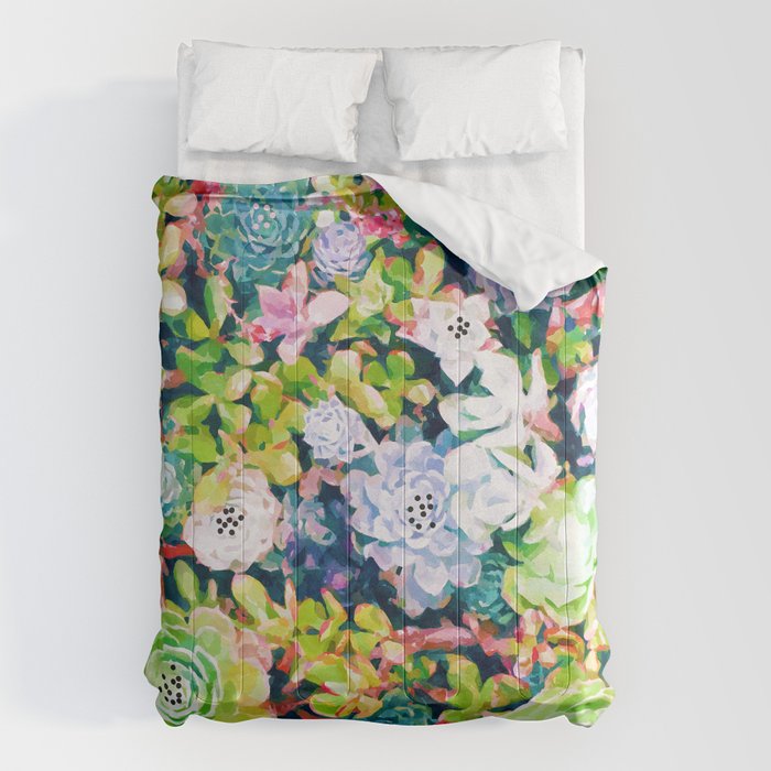 Watercolor Succulents Comforter Gallery Image 6