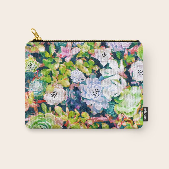 Watercolor Succulents Carry All Pouch Gallery Image 1