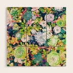 Watercolor Succulents Wood Wall Art Gallery Image 1