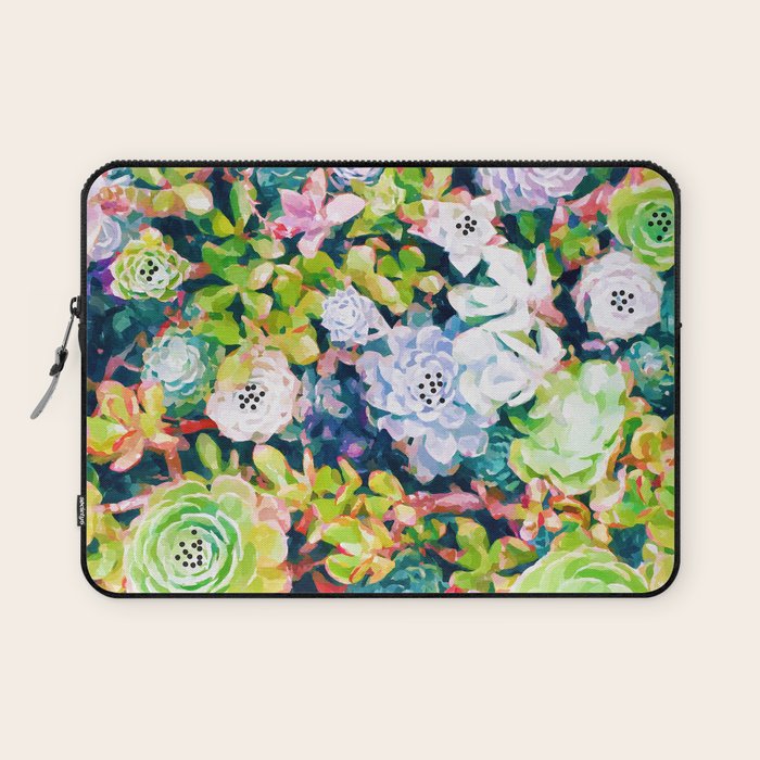 Watercolor Succulents Laptop Sleeve Gallery Image 1