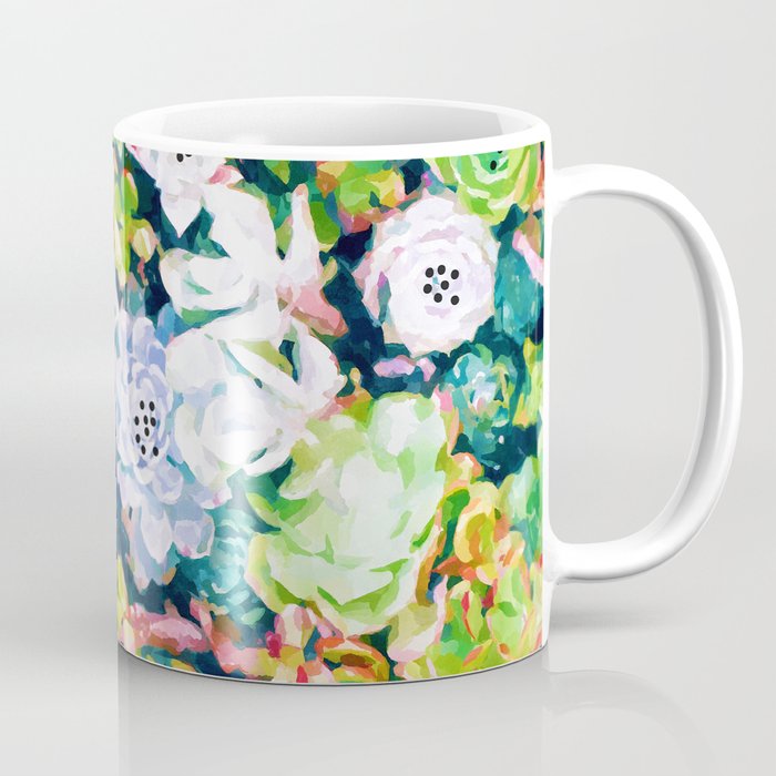 Watercolor Succulents Coffee Mug Gallery Image 1