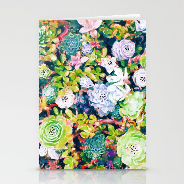Watercolor Succulents Stationery Card Gallery Image 1