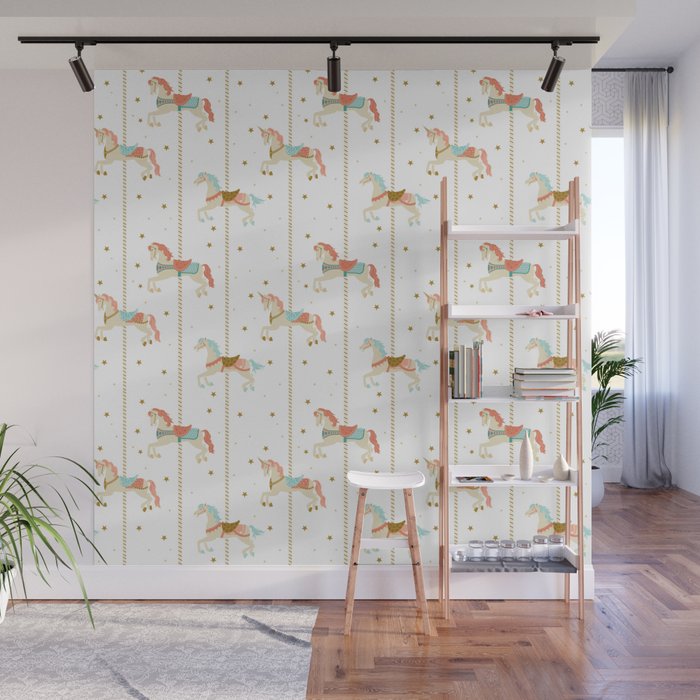 Carousel Horses Wall Mural Gallery Image 1