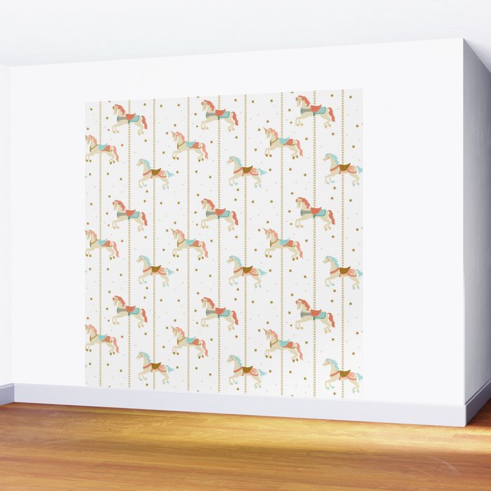 Carousel Horses Wall Mural Gallery Image 2